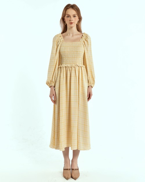 SIXDO Woven Flared Dress
